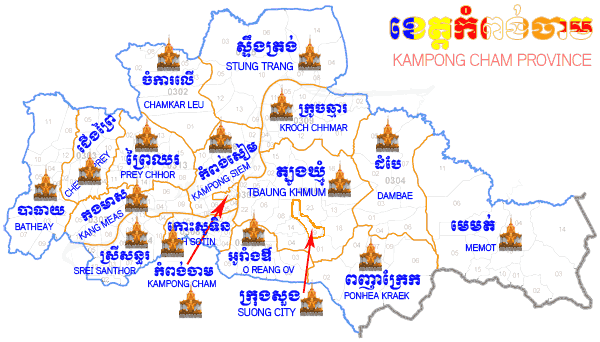 Kampong Cham Map